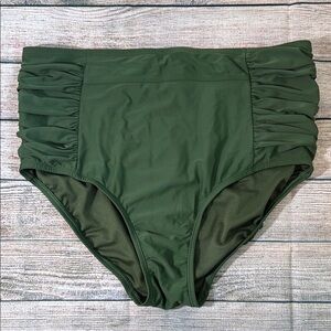 Kona Sol High-Waisted Green Swim Bottoms